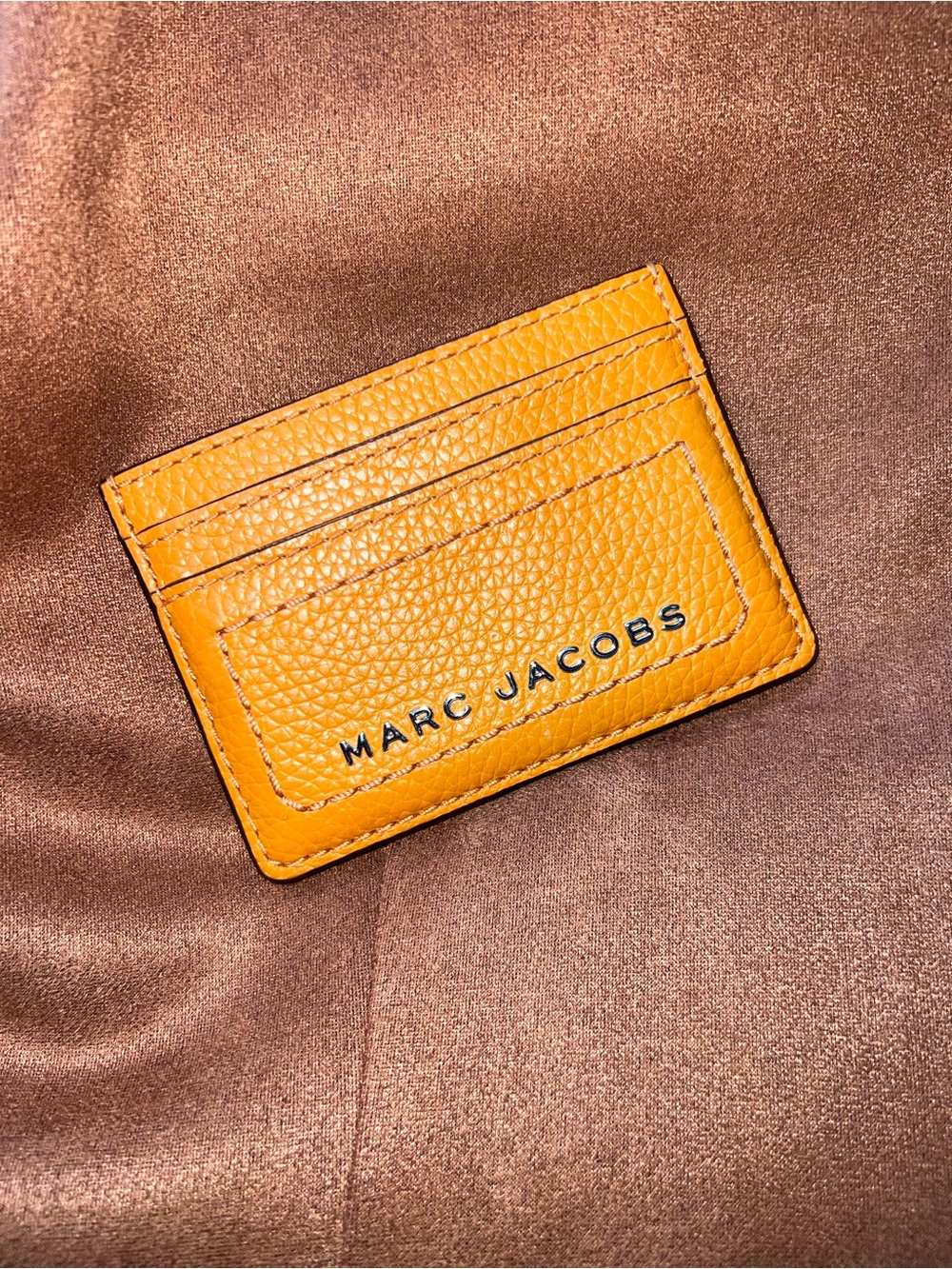 Marc Jacobs Orange Leather Card Holder